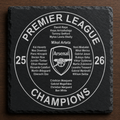 Arsenal Premier League Champions Slate Coaster 25/26