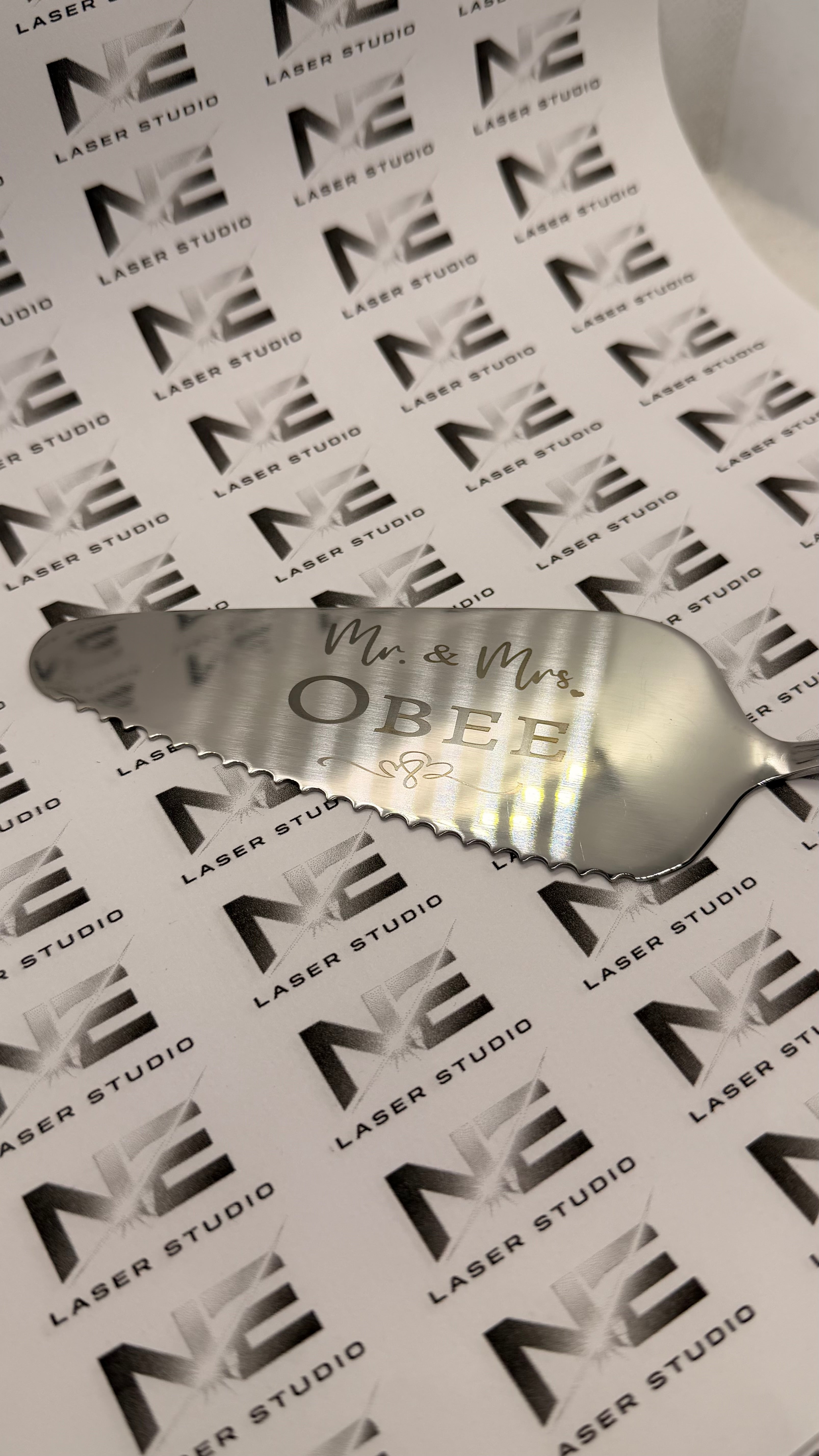 Personalised Engraved Stainless Steel Cake Server