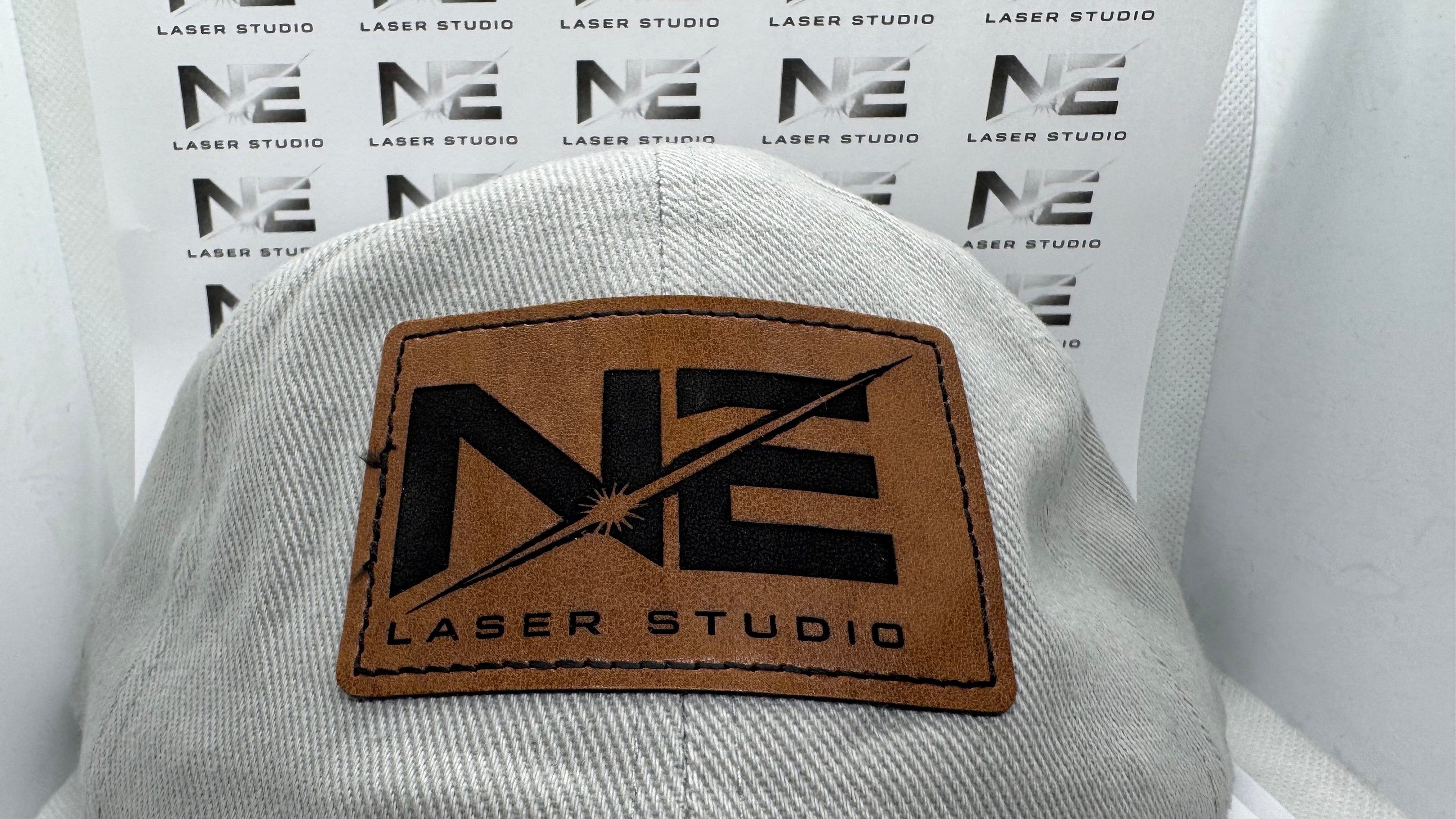 Personalised Leather Patch – Custom Logo or Text | Premium Engraved Patch for Hats, Bags & Clothing