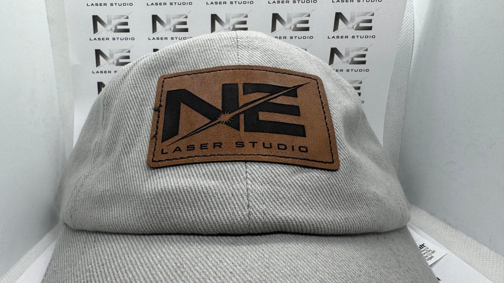 Personalised Leather Patch – Custom Logo or Text | Premium Engraved Patch for Hats, Bags & Clothing