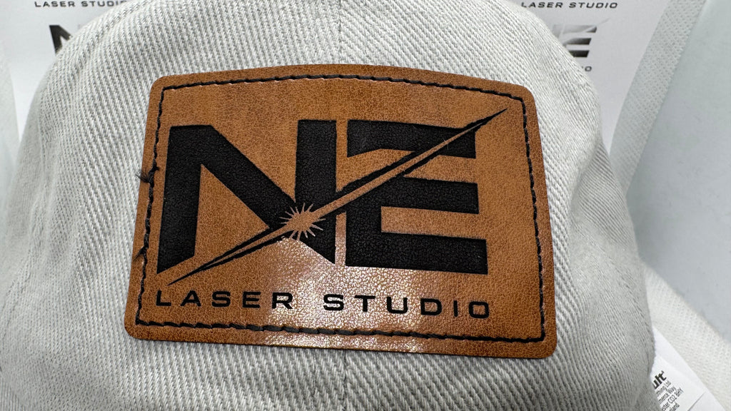 Personalised Leather Patch – Custom Logo or Text | Premium Engraved Patch for Hats, Bags & Clothing