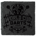 World Cup of Darts 2026 England Logo – Laser Engraved Slate Coaster Design