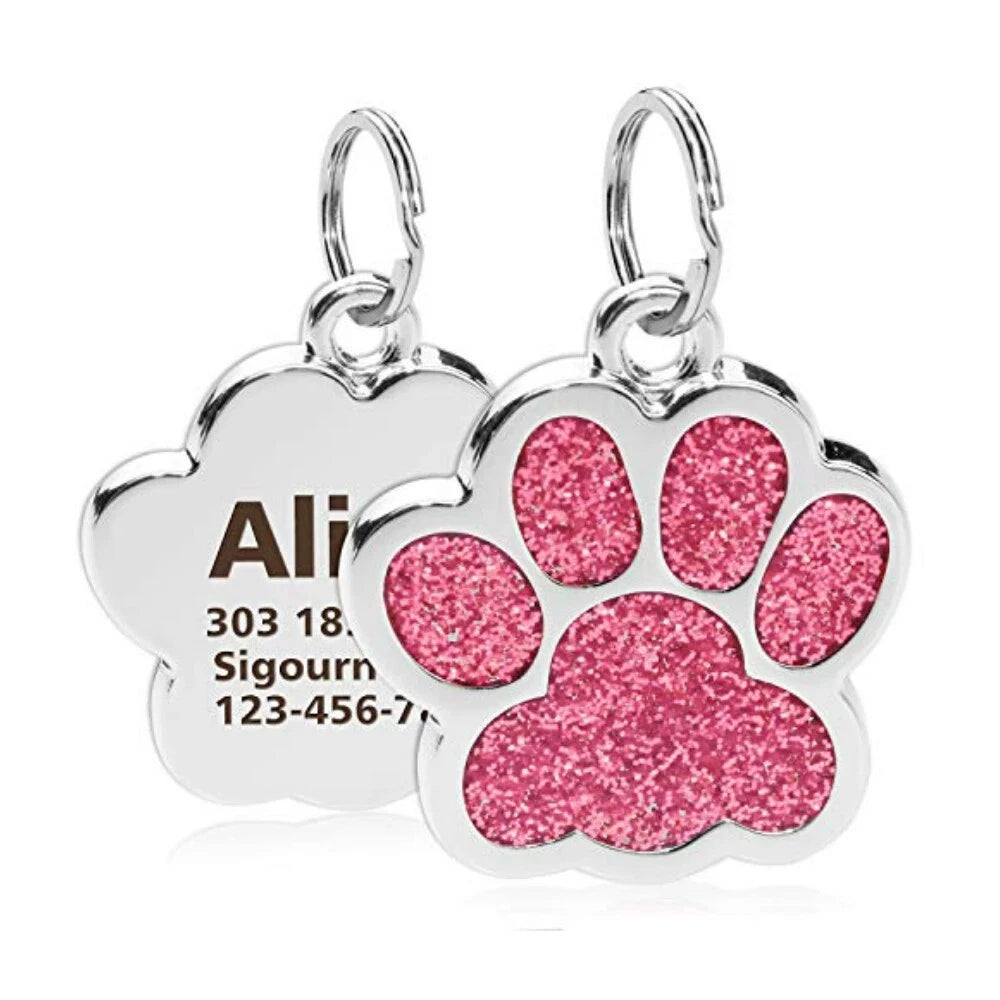 Pet ID Name Tags Engraved Dog Cat Tag, Personalised Engraving, Dog Collar, Bone